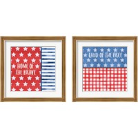 Framed 'Americana Style 2 Piece Framed Art Print Set' border=