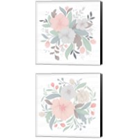 Framed Farmhouse Floral 2 Piece Canvas Print Set