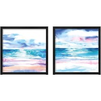 Framed 'Turquoise Sea 2 Piece Framed Art Print Set' border=