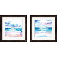 Framed 'Turquoise Sea 2 Piece Framed Art Print Set' border=