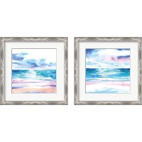 Framed 'Turquoise Sea 2 Piece Framed Art Print Set' border=