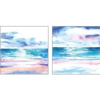 Framed 'Turquoise Sea 2 Piece Art Print Set' border=
