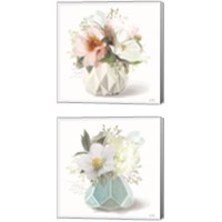 Framed Flowers in a Vase 2 Piece Canvas Print Set