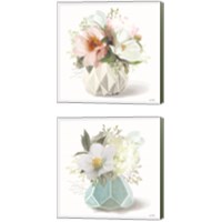 Framed 'Flowers in a Vase 2 Piece Canvas Print Set' border=