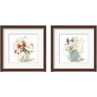 Framed 'Flowers in a Vase 2 Piece Framed Art Print Set' border=