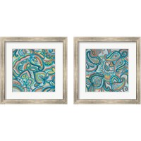 Framed Emerald Paisley 2 Piece Framed Art Print Set