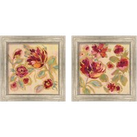 Framed Gilded Loose Floral 2 Piece Framed Art Print Set