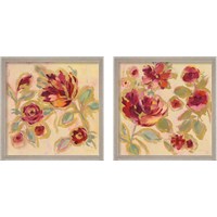 Framed Gilded Loose Floral 2 Piece Framed Art Print Set