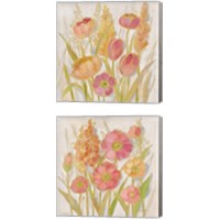 Framed Opalescent Floral 2 Piece Canvas Print Set