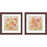 Framed Opalescent Floral 2 Piece Framed Art Print Set