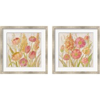 Framed 'Opalescent Floral 2 Piece Framed Art Print Set' border=