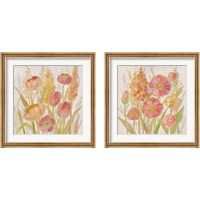 Framed Opalescent Floral 2 Piece Framed Art Print Set