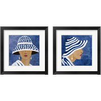 Framed 'Lady with Hat 2 Piece Framed Art Print Set' border=