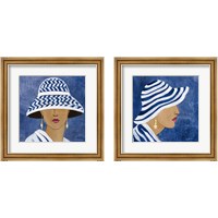 Framed 'Lady with Hat 2 Piece Framed Art Print Set' border=