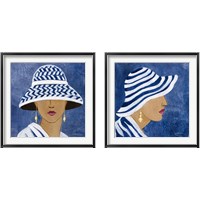 Framed 'Lady with Hat 2 Piece Framed Art Print Set' border=