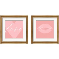 Framed Love & Kiss Me 2 Piece Framed Art Print Set