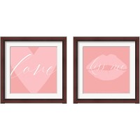 Framed Love & Kiss Me 2 Piece Framed Art Print Set