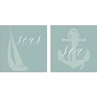 Framed 'Seas 2 Piece Art Print Set' border=