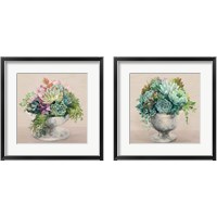 Framed 'Festive Succulents Blush 2 Piece Framed Art Print Set' border=