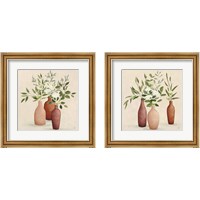 Framed 'Natural Bouquet 2 Piece Framed Art Print Set' border=