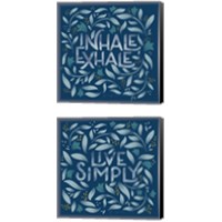 Framed 'Calm Words 2 Piece Canvas Print Set' border=