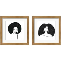 Framed Afro Girl 2 Piece Framed Art Print Set