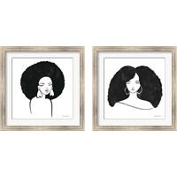 Framed Afro Girl 2 Piece Framed Art Print Set