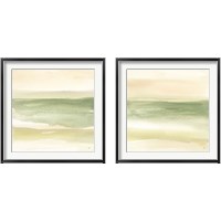 Framed 'Green Water 2 Piece Framed Art Print Set' border=