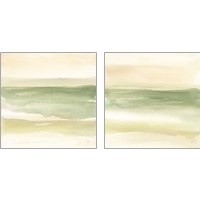 Framed 'Green Water 2 Piece Art Print Set' border=