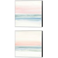 Framed 'Pink Fog 2 Piece Canvas Print Set' border=