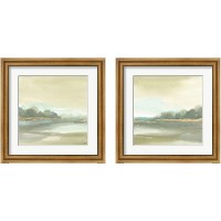 Framed 'Gold Earth 2 Piece Framed Art Print Set' border=
