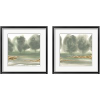 Framed 'Gold Earth 2 Piece Framed Art Print Set' border=