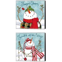 Framed 'Snowplace Like Home 2 Piece Canvas Print Set' border=