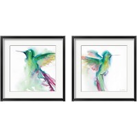Framed 'Hummingbirds  2 Piece Framed Art Print Set' border=