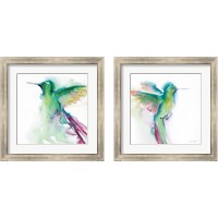 Framed 'Hummingbirds  2 Piece Framed Art Print Set' border=