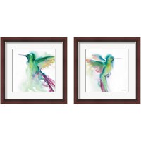Framed 'Hummingbirds  2 Piece Framed Art Print Set' border=