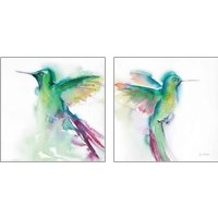 Framed Hummingbirds  2 Piece Art Print Set