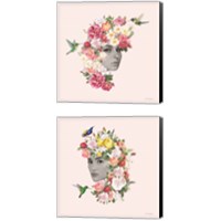 Framed 'Flower Girl 2 Piece Canvas Print Set' border=