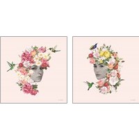 Framed 'Flower Girl 2 Piece Art Print Set' border=