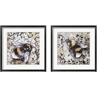 Framed 'Worker Bees 2 Piece Framed Art Print Set' border=