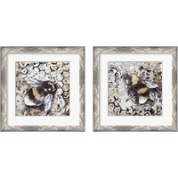 Framed 'Worker Bees 2 Piece Framed Art Print Set' border=