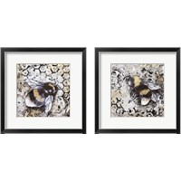 Framed 'Worker Bees 2 Piece Framed Art Print Set' border=