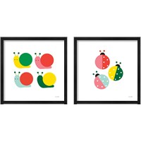 Framed Snails & Ladybugs 2 Piece Framed Art Print Set