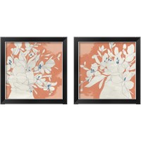 Framed 'Terracotta Flowers 2 Piece Framed Art Print Set' border=