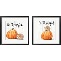 Framed Be Thankful Harvest Hedgehog 2 Piece Framed Art Print Set