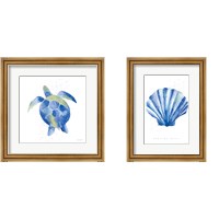 Framed Blue Underwater 2 Piece Framed Art Print Set