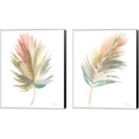 Framed 'Boho Tropical Leaf  2 Piece Canvas Print Set' border=