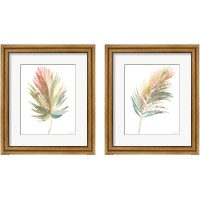 Framed 'Boho Tropical Leaf  2 Piece Framed Art Print Set' border=
