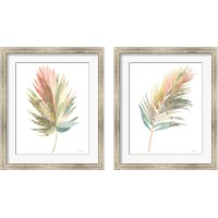 Framed Boho Tropical Leaf  2 Piece Framed Art Print Set