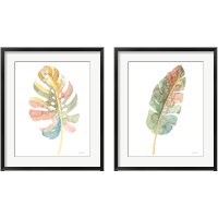 Framed Boho Tropical Leaf  2 Piece Framed Art Print Set